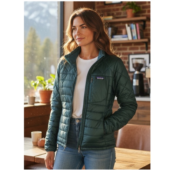 Patagonia Radalie puffer jacket emerald green medium RARE - Picture 1 of 11